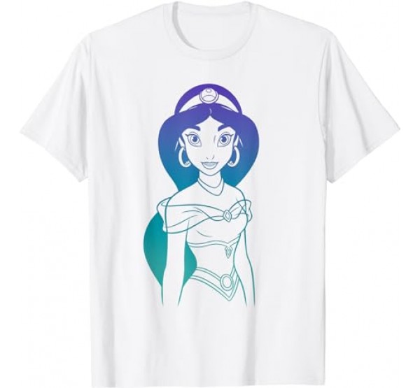 Disney Aladdin Princess Jasmine Gradient Sketch T-Shirt T-Shirt Disney Aladdin Princess Jasmine Gradient Sketch T-Shirt T-Shirt